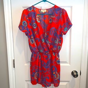 Floral/paisley Romper